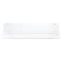 rectangular acrylic gridwall shelving with raised lip 