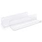 acrylic gridwall shelving with 2 mounting brackets on each unit 