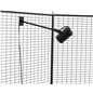 Gridwall lighting fixture with latch on placement style