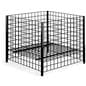 Wire dump bins with adjustable shelf