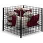 Wire dump bins for bulk merchandise