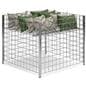 Wire dump bins with adjustable shelf