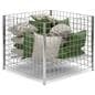 Wire dump bins in chrome