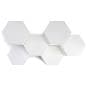 Set of 3 hexagonal gallery pedestals with flat sides