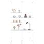 Glass shelves for SMHGSET4 cable shelving system with space-saving design