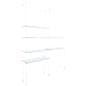 Glass shelves for SMHGSET4 cable shelving system can be paired with either of our 24 inch or 36 inch suspended display
