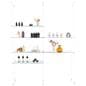 Glass shelves for SMHGSET4 cable shelving system with up to 72 inches in width