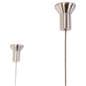 Cable suspended shelves with two piece ceiling mounting hanger