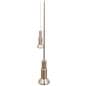 Cable suspended shelves with three piece floor mounting hanger