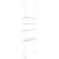 Cable suspended shelves with 80 feet of wire