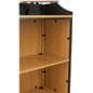 Counter with slatwall front with wire organization