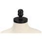 Male sewing bust with wheels and finial neck cap design in matte black 