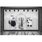 Mobile garment rack with digital sign and mobile slatwall display