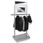 Mobile garment rack with digital sign and multi media capabilities