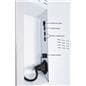 Mobile garment rack with digital sign and two USB 2.0 ports
