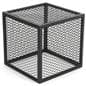 Rectangular iron mesh riser box with black powder coated finish