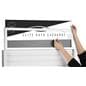 Rolling slatwall stand with sign holder and top insert loading style