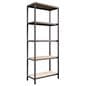 Wooden 5 tier bookshelf with durable MDF shelves 