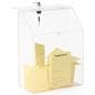 Clear acrylic suggestion box with hinged lid