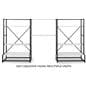 Modular folding multi-tier retail shelving with adjustable shelves 