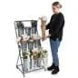 3-layer flower bucket rack with overall height of 50 inches
