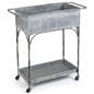 Whitewashed iron raised garden with 2 inch deep bottom tray