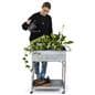 Whitewashed iron raised garden with overall weight capacity of 80 pounds