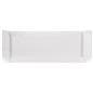 Acrylic protective splash guard is 18 inches tall