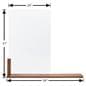 Wood framed vertical hygiene barrier with overall width of 36 inches
