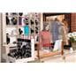 Upscale wood-framed sneeze guard with passthrough and overall height of 36.5 inches