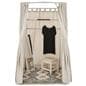 Mobile fitting room frame with front panel entrance 