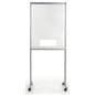 Portable acrylic sneeze guard with overall height of 78.75 inches tall