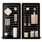 Retail slatwall panels with 24" x 48" vertical format