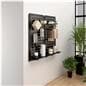 Retail slatwall panels wall mounted in retail store