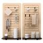 Retail slatwall panels with 2.5" clearance between channels