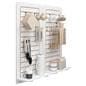 Retail slatwall panels in white