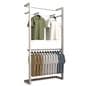 Retail wall display with silver frame