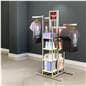 4-Way cross merchandising display in retail setting
