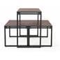 3-Piece rustic nesting table with a top height of 30 inches