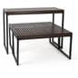 3-Piece rustic nesting table with multiple configuration options