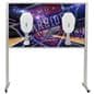 60x36 single sided custom hand sanitizer station panel for SNMUH with top insert placement 