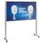 Multi-dispenser sanitizer stand with graphics and durable aluminum frame