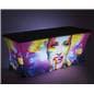Backlit glow effect on 6' Custom stretch LED table scrim replacement cover 