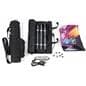 8' event table package with custom spandex cover and LED light kit with carry case and hardware