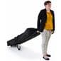 Trade show carpet bag shown in transport