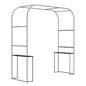 Square arch trade show booth - hardware only with aluminum constriction