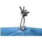 Hanging graphic with silver mounting hooks 