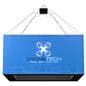 8' overhead hanging cube light box sign with four sided printing 