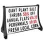 48 x 36 outdoor changeable letter sign with five rows of messaging on both sides