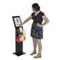 Black Floor Standing Charity Box with Front Pocket